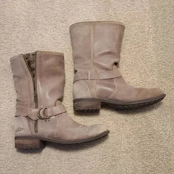🎉 UGG leather "Silva" leather Moto Boots 🎉 - Picture 2 of 12